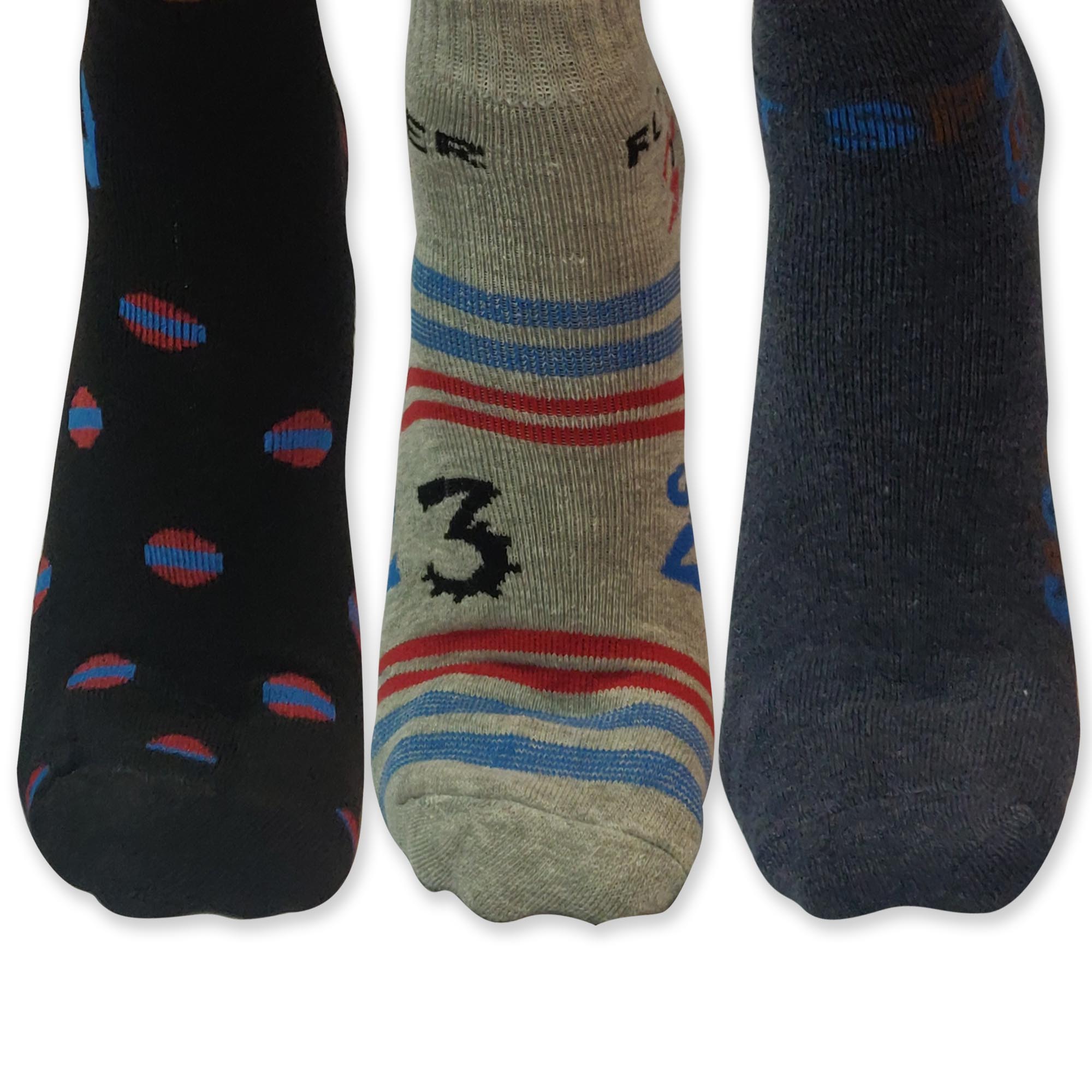 Men's Sports Designer Socks, Collection 02, Set of 3