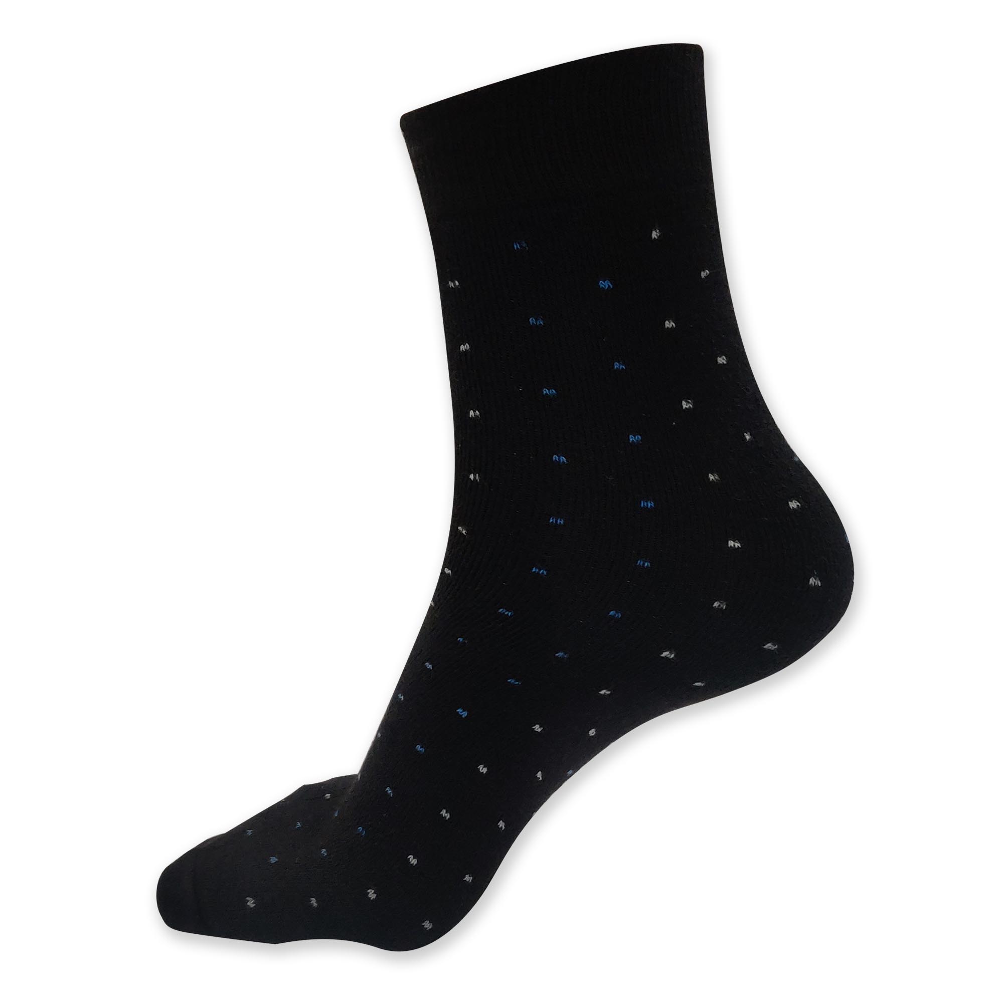 Black Socks with Multi Color Dots - Men Collection