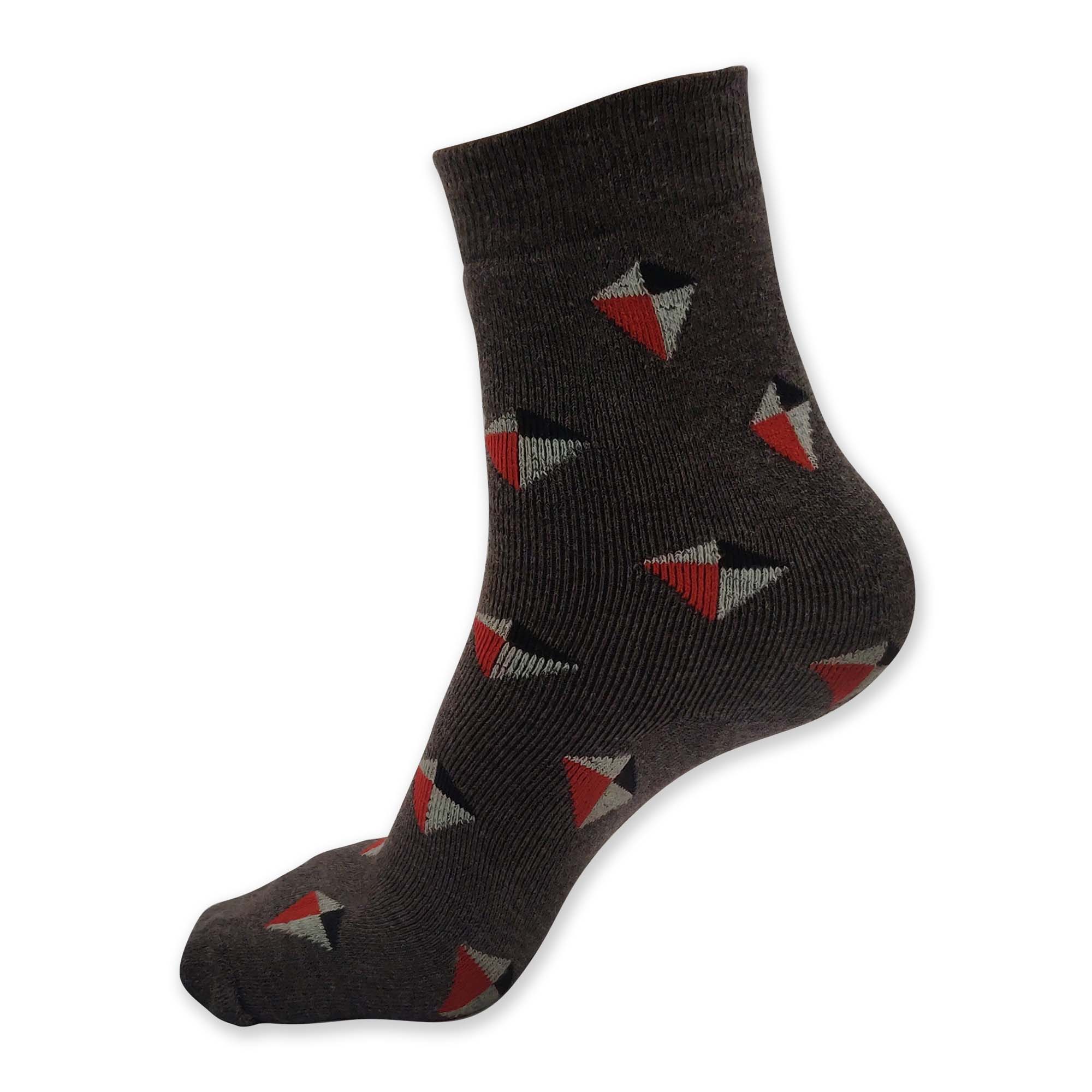 Brown Socks with Multi Color Cubes - Men Collection