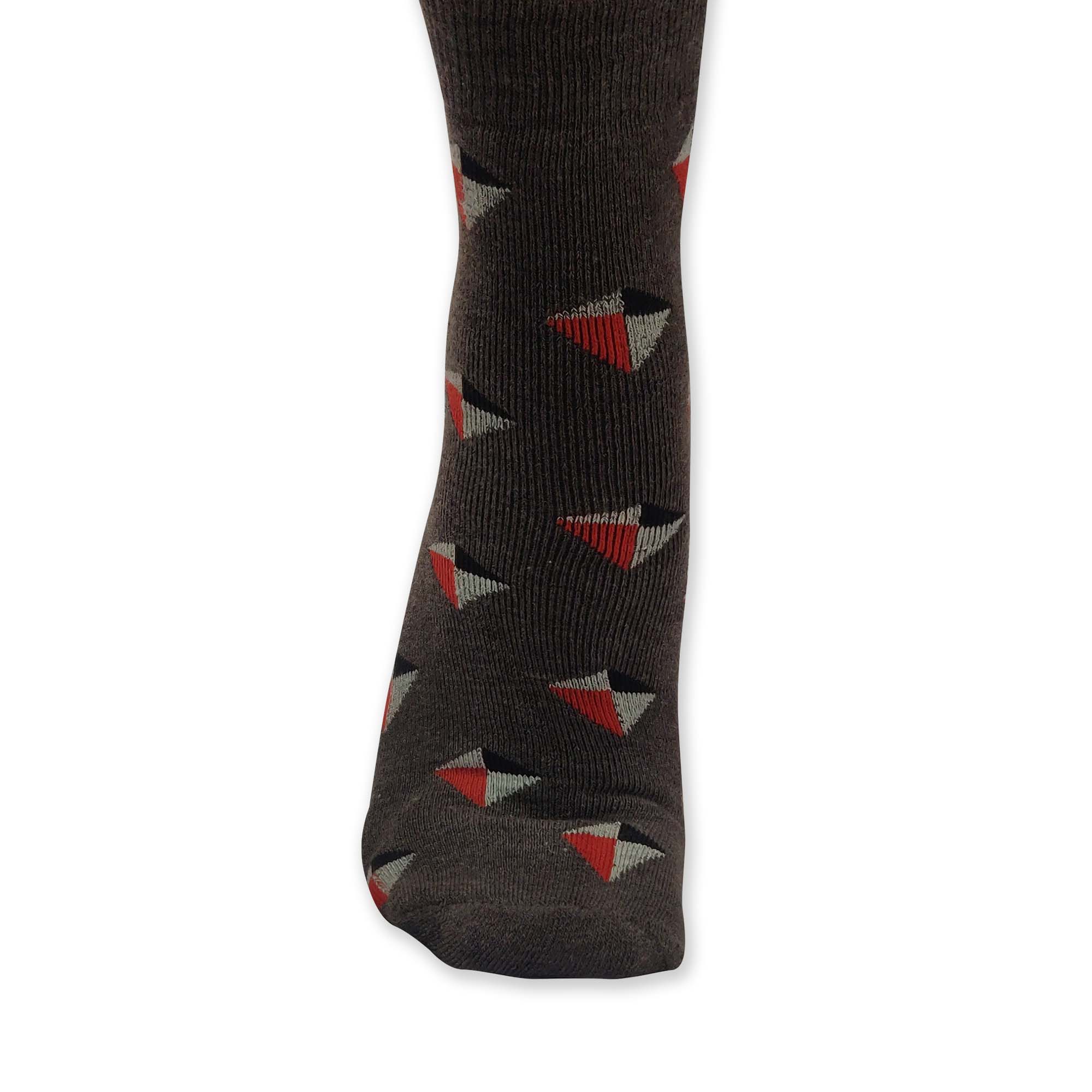 Brown Socks with Multi Color Cubes - Men Collection