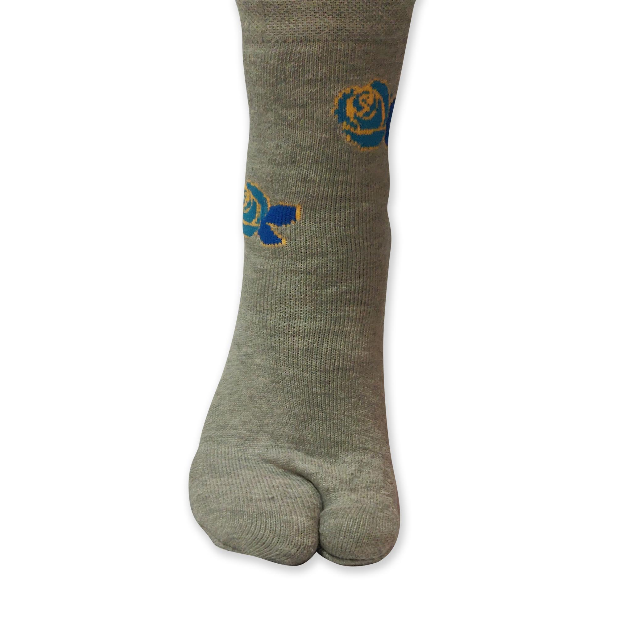 White Socks with Rose Pattern - Women Collection