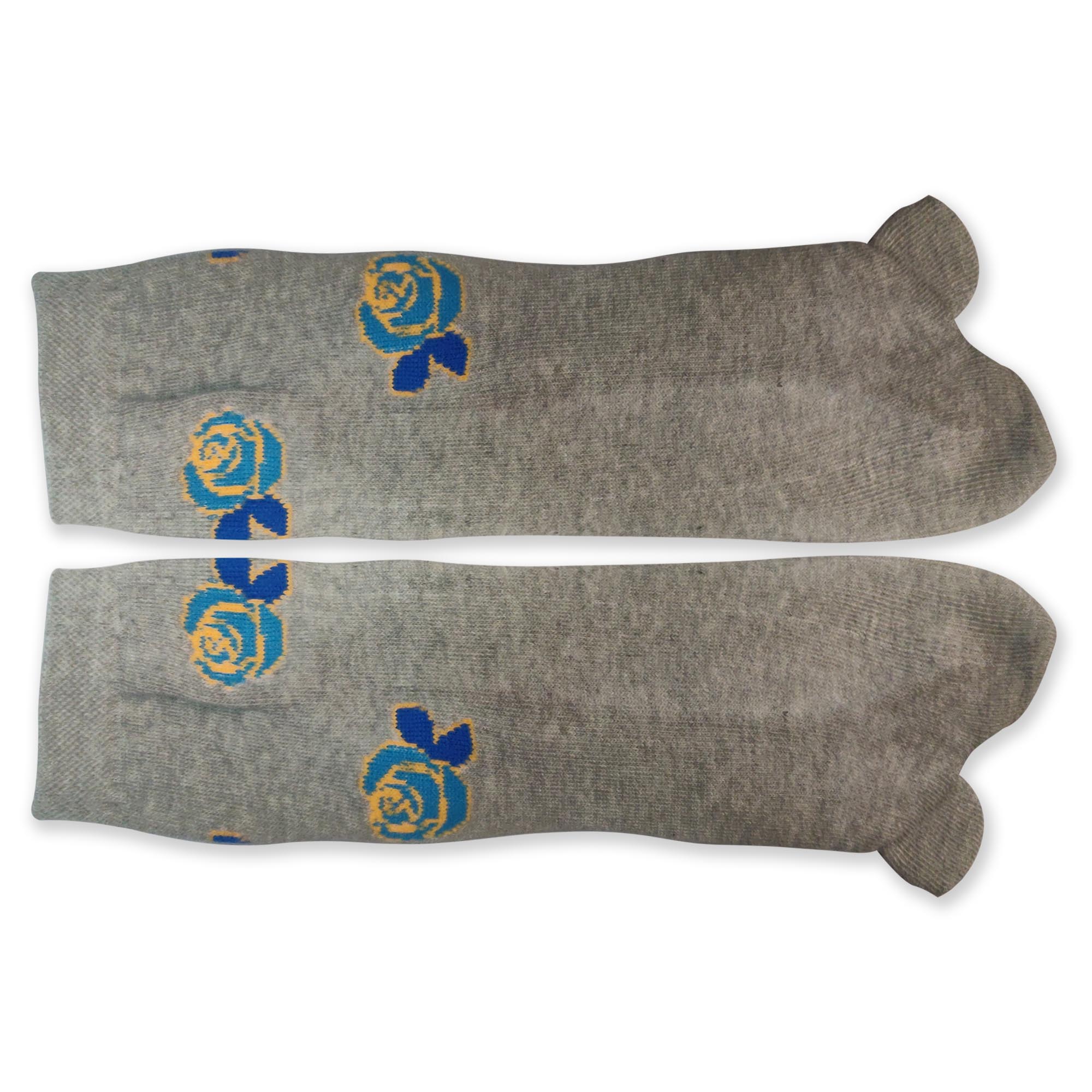White Socks with Rose Pattern - Women Collection