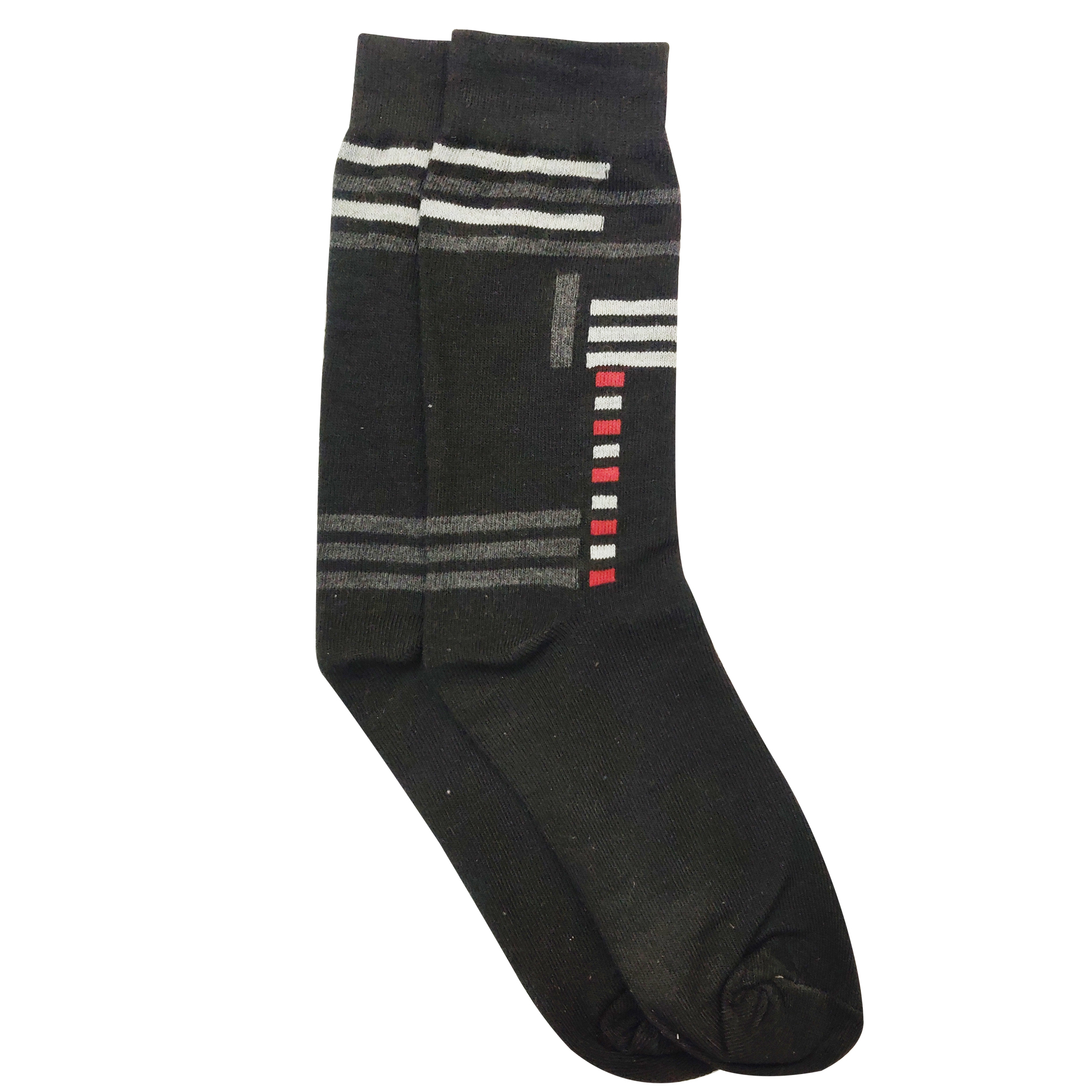 Multiple Square and Lines - Men Socks (Black)
