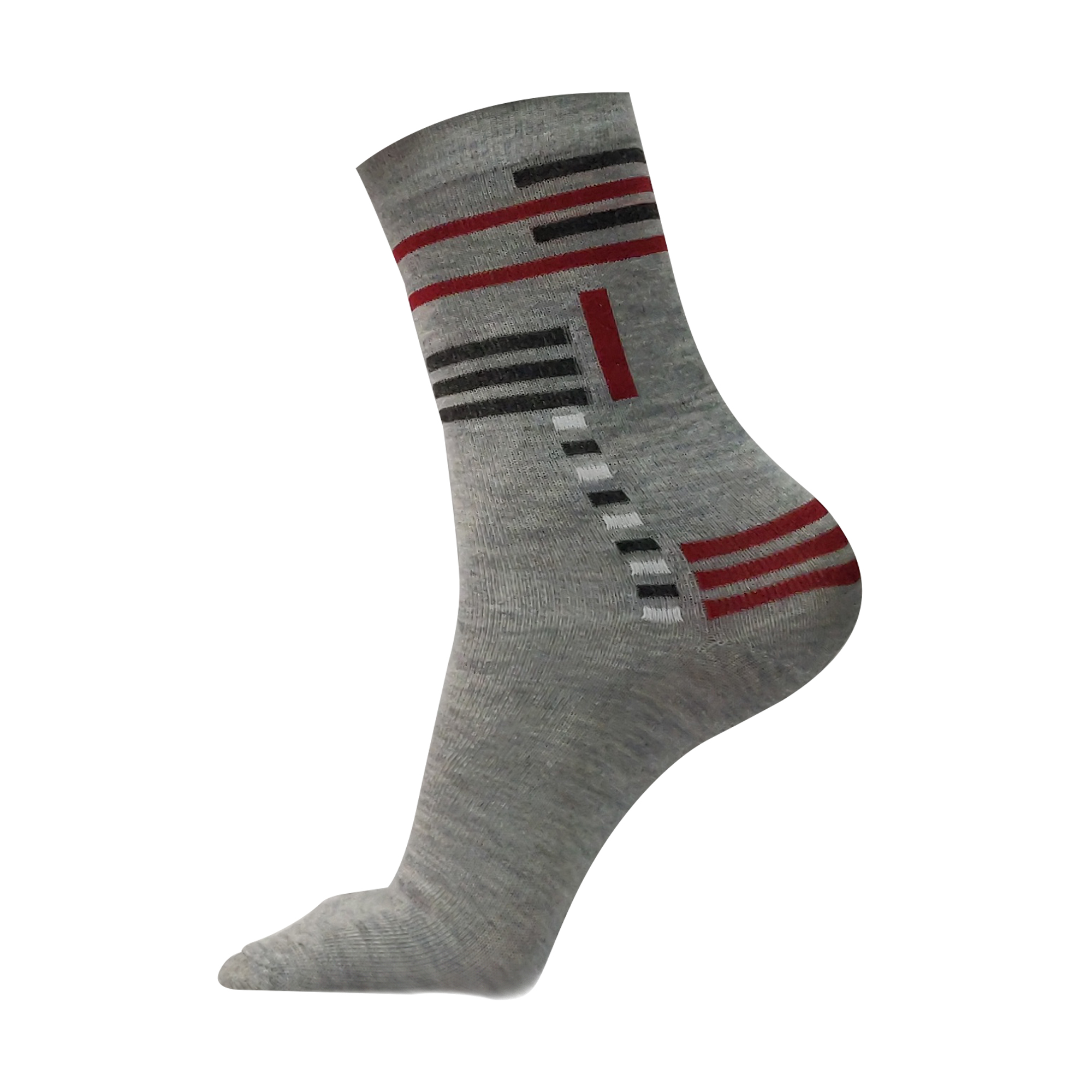 Multiple Square and Lines - Men Socks (White)