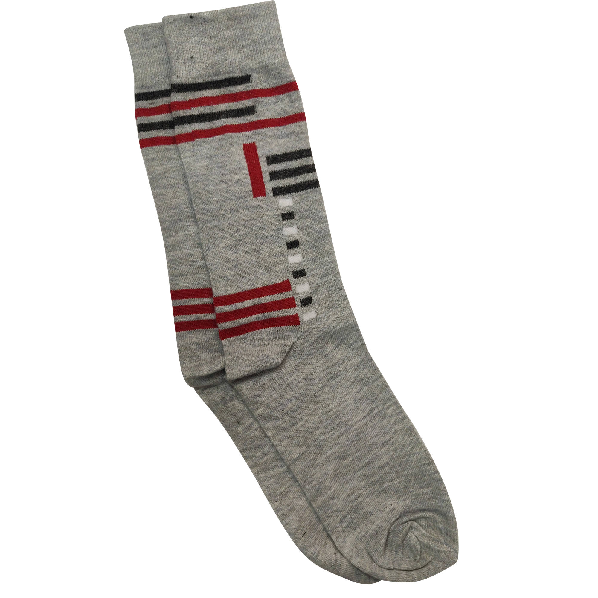 Multiple Square and Lines - Men Socks (White)