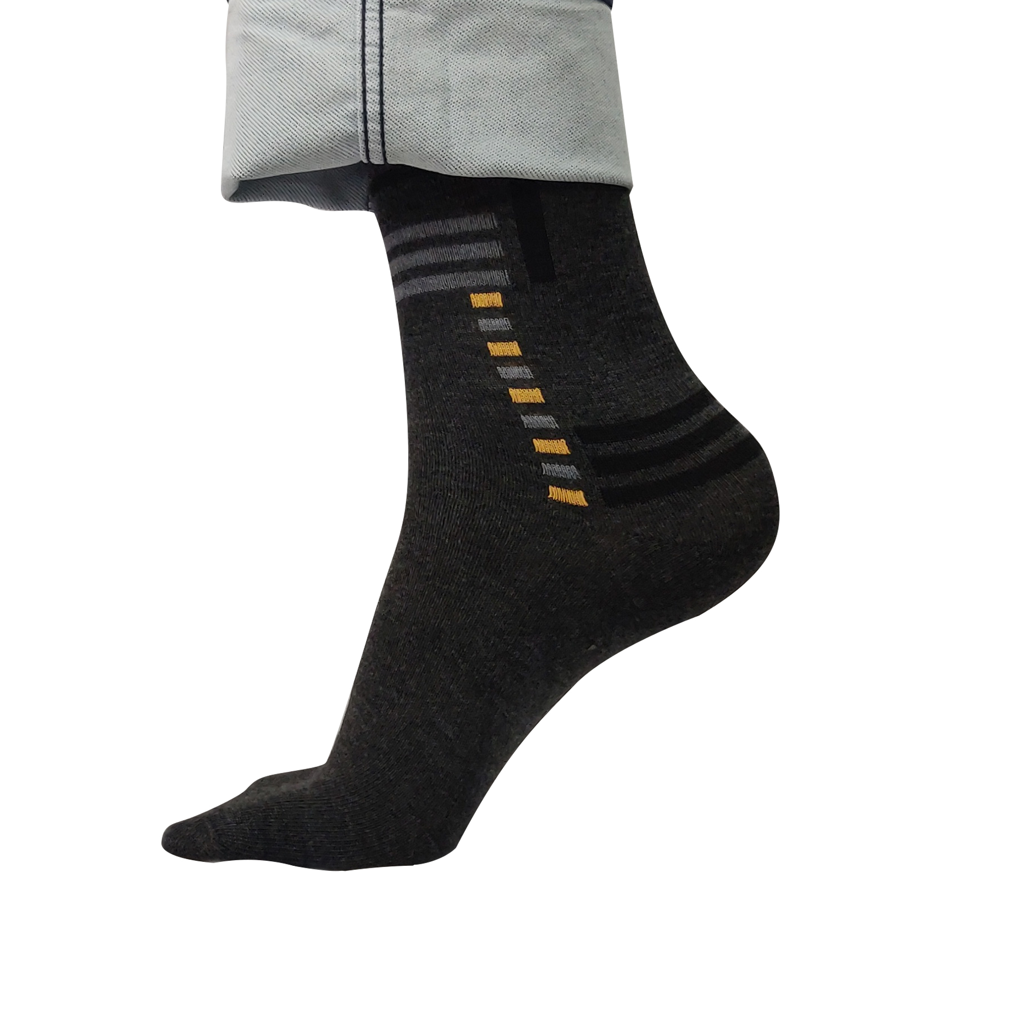 Multiple Square and Lines - Men Socks (Grey)